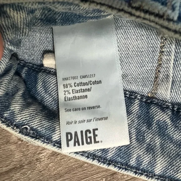PAIGE Blue Flare Wide Leg Jeans - Picture 4 of 5
